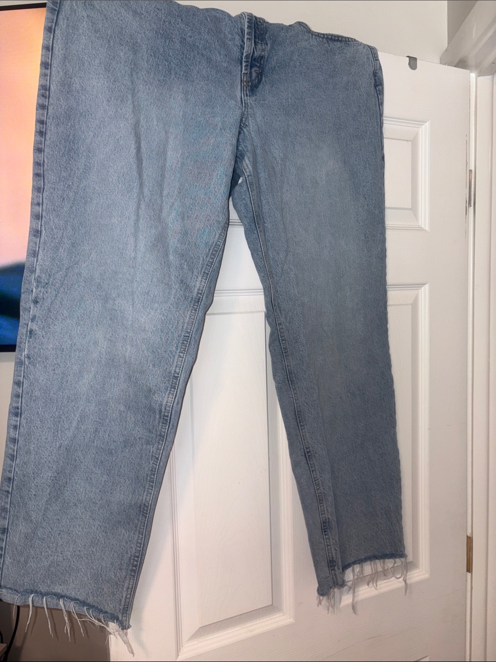 wild fable Light Blue Multi button Straight-Leg Jeans (fits like boyfriend jeans